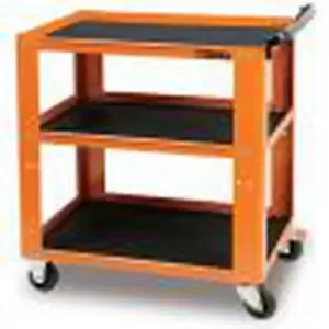 Wózek warsztatowy, narzędziowy BETA, trzy półki, pomarańcz (5100/C51O)