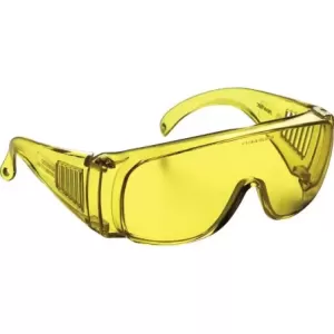 Okulary ochronne et30 z poliwęglanu jedna soczewka 1FT szerokie zauszniki kolor żółty