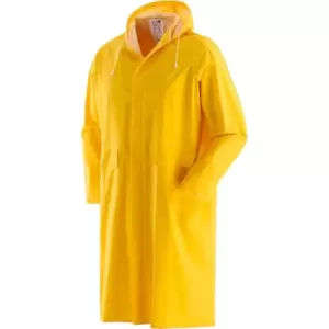 Płaszcz przeciwdeszczowy poliester/pcw gramatura 390 g/m2 grubość 3mm kolor żółty rozmiar S