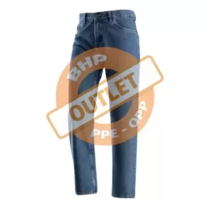 Spodnie jeansowe felpato 433 g/m2 ocieplane z podszewką flanelową krój klasyczny kolor niebieski rozmiar 60