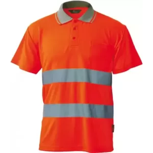 Koszulka polo ostrzegawcza przewiewna kolor pomarańczowy rozmiar S