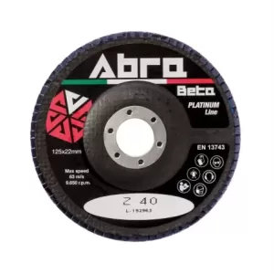 Ściernica listkowa talerzowa płaska cyrkonowa z40 talerz fibrowy 115x22mm listki pojedyncze abrabeta platinum
