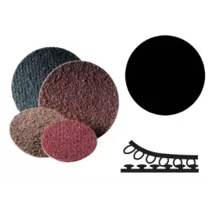 Krążek ścierny z włókniny flexbrite z rzepem bez otworów ziarno elektrokorundowe średnie czerwone 180x22mm S2308