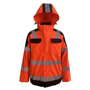 KURTKA ROB.OSTRZEG.POMAR.-GRANAT.XL