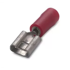 NASUWKA IZOLOWANA Z ANTYWIBRACYJNĄ TULEJKĄ MIEDZIANĄ, 1.5-6.3/0.8, PVC, ZAKRES 0.25-1.5 MM2, CZERWONA, OPAKOWANIE 25 SZTUK mo