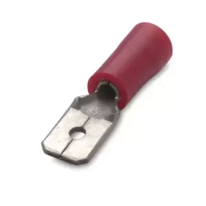 Wsuwka izolowana z antywibracyjną tulejką miedzianą 1.5-6.3/0.8 pvc zakres 0.25-1.5 mm2 czerwona blister 10 sztuk model bm001