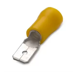 Wsuwka izolowana z antywibracyjną tulejką miedzianą 6-6.3/0.8 pvc zakres 4-6mm2 żółta