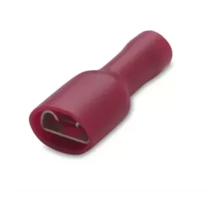 Nasuwka całkowicie izolowana z antywibracyjną tulejką miedzianą 1.5-6.3/0.8 pvc zakres 0.25-1.5mm2 czerwona