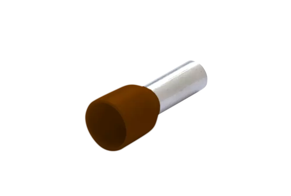 500x Końcówka tulejkowa izolowana 0.14/6 0.14mm brązowa