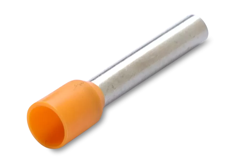 200x Końcówka tulejkowa izolowana 4/10 4mm2 pomarańczowa