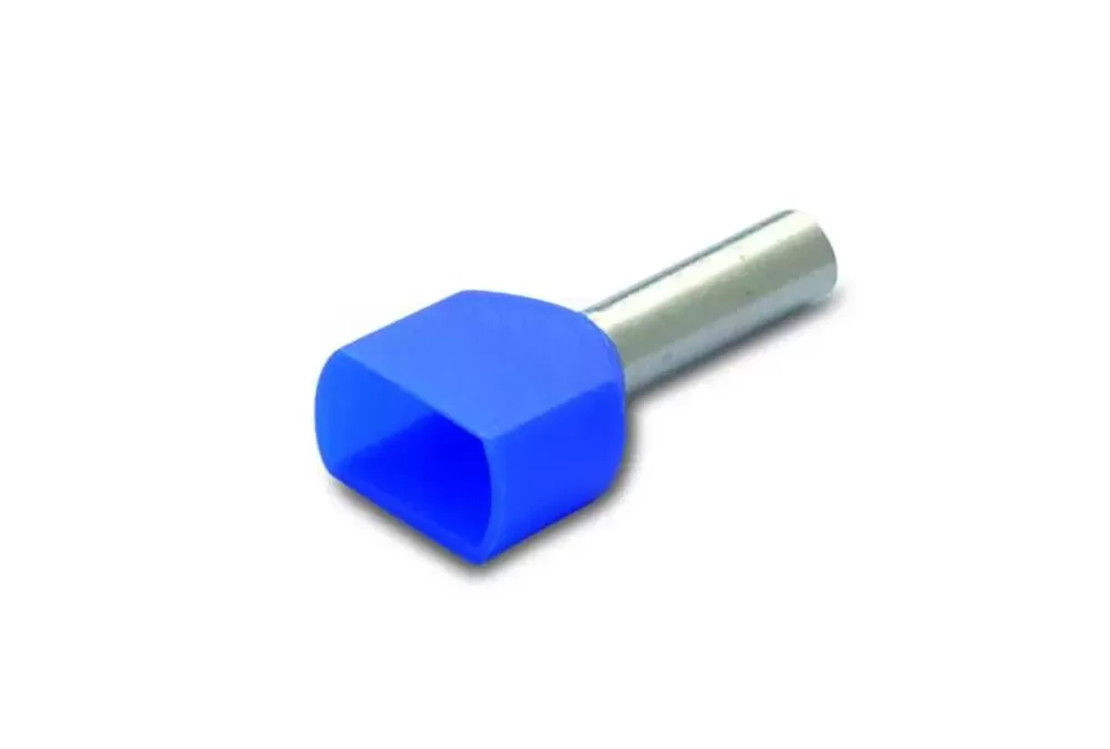 200x Końcówka tulejkowa izolowana podwójna 2x0.75/10 0.75mm2 szara ko
