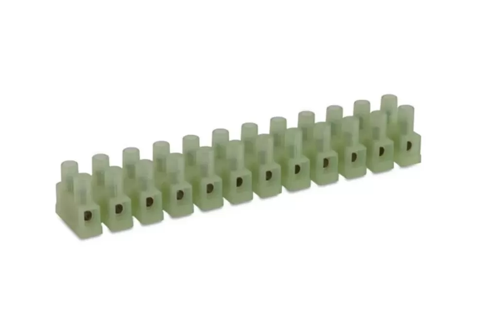 50x Listwa zaciskowa śrubowa 12P 6mm2 polamid kolor naturalny