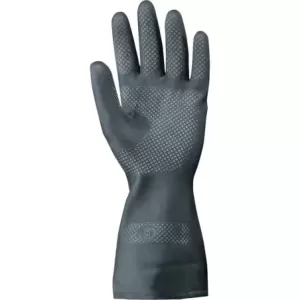 Rękawice neoprenowe całkowicie flokowane bawełną długość 32 cm kolor czarny rozmiar 8/m