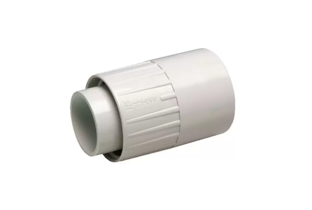 10x Złącze rura-osłona spiralna tg śr20 śr20 ip67 szare pvc