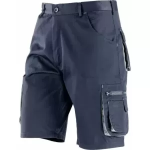 Spodnie krótkie willis 220 g/m2 szwy i wstawki w kontrastującym szarym kolorze kolor granatowy rozmiar S