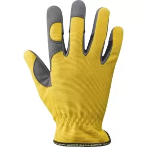Rękawice techniczne z tkaniny syntetycznej elastyczne wstawki poniędzy palcami obszyty nadgarstek rozmiar m/8