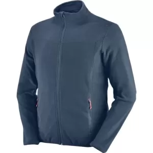 Bluza gstaad z mikropolaru 100% poliester gramatura 200 g/m2 kontrastowe czerwone wstawki kolor niebieski rozmiar S