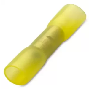 Łącznik przewodów na styk w izolacji termokurczliwej 4-6mm2 do zaciskania żółty