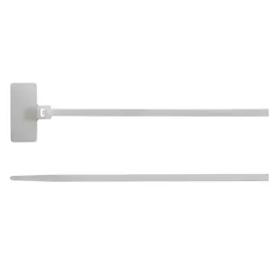Opaska kablowa z tabliczką opisową zewnętrzną 110x2,5mm 20x9mm naturalna