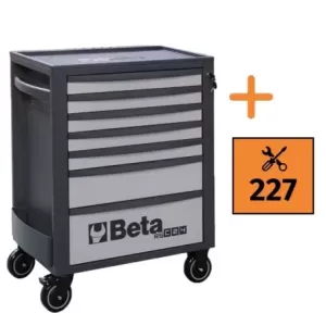 WÓZEK NARZĘDZIOWY (2400/RSC24/7) Z ZESTAWEM NARZĘDZI, 227 ELEMENTÓW, MODEL 2400RSC7/UT4M/G SZARY