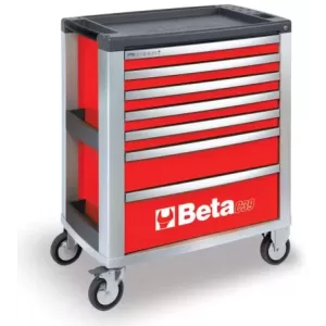 Wózek warsztatowy BETA z 7 szufladami, czerwony (3900/C39-7/R)