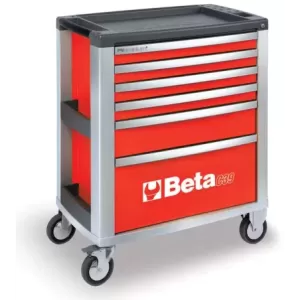 Wózek warsztatowy BETA z 6 szufladami, czerwony (3900/C39-6/R)