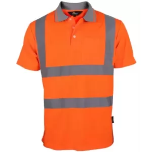 Koszulka polo ostrzegawcza przewiewna kolor pomarańczowy rozmiar M