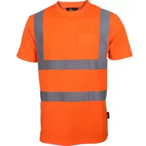 T-Shirt ostrzegawczy przewiewny kolor pomarańczowy rozmiar M