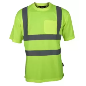 T-Shirt ostrzegawczy przewiewny kolor żółty rozmiar L