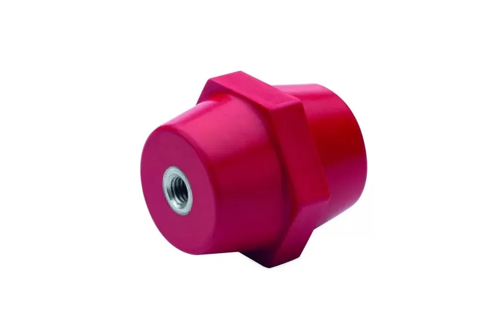 10x Izolator wsporczy gwint m8 wysokośc 35mm czerwony polyester