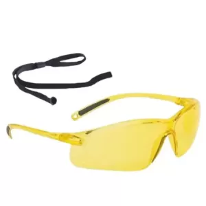 Zestaw okulary ochronne a700 żółte soczewka żółta i sznurek flexicord
