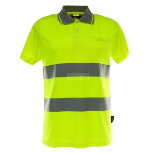 Koszulka polo ostrzeg.coolpass żółta s Vizwell VWPS01-AY/S