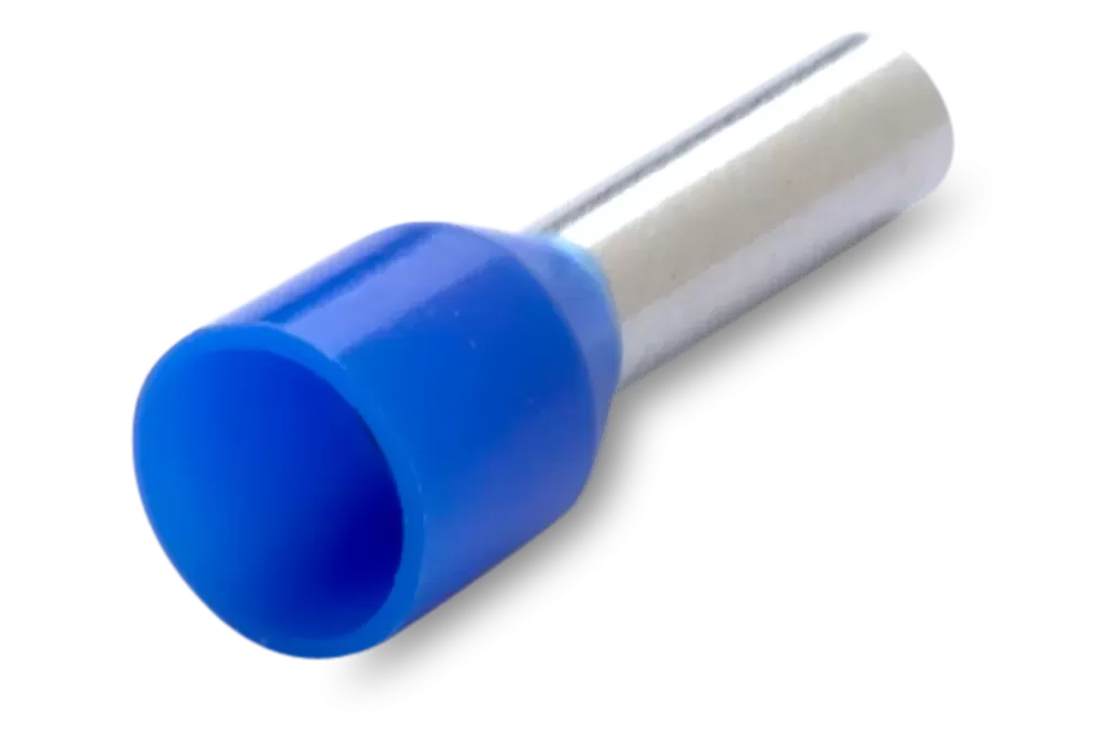 10x Końcówka tulejkowa izolowana 2.5/8 2.5mm2 niebieska kolor din 4