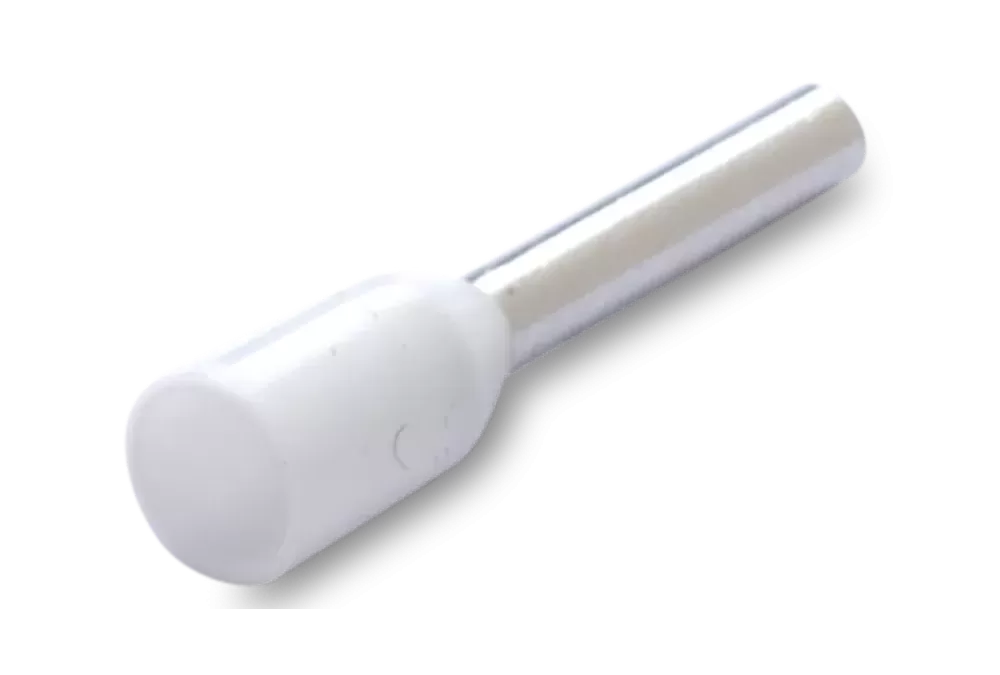 10x Końcówka tulejkowa izolowana 0.5/8 0.5mm2 biała kolor din 46
