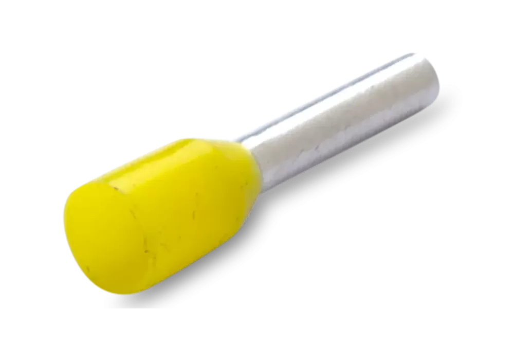 10x Końcówka tulejkowa izolowana 6/12 6mm2 żółta kolor din 46228/4 BM
