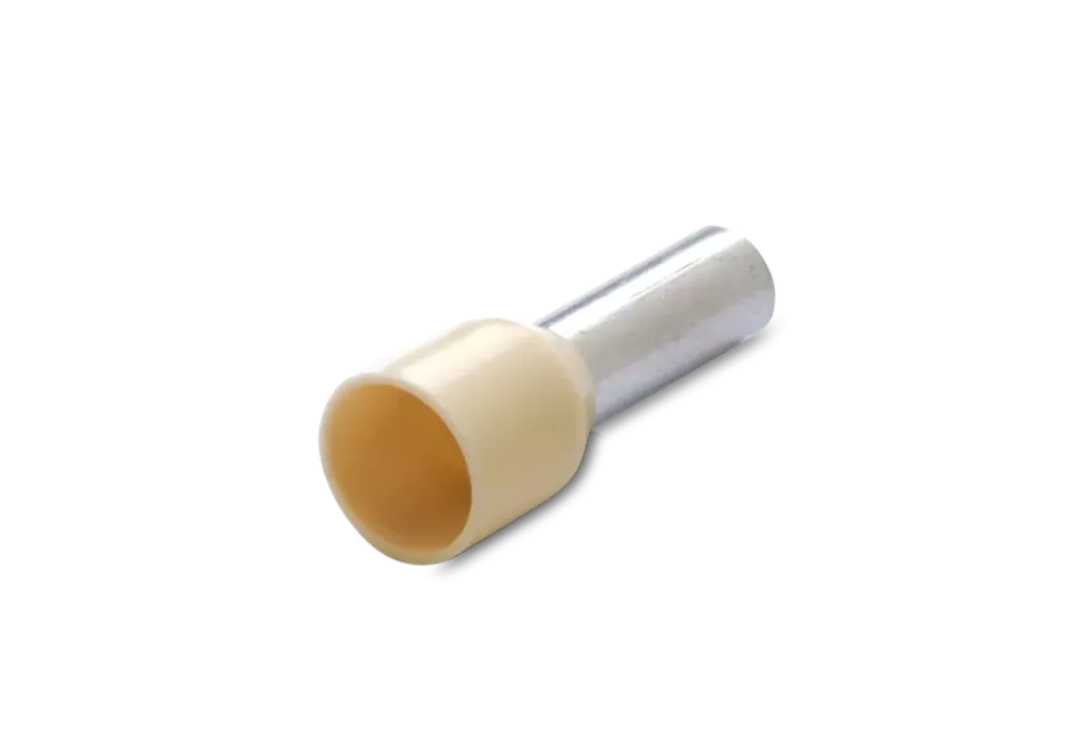 10x Końcówka tulejkowa izolowana 10/12 10mm2 kość słoniowa BM 00512