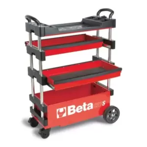 Wózek narzędziowy, warsztatowy BETA, składany, czerwony (2700/C27SR)