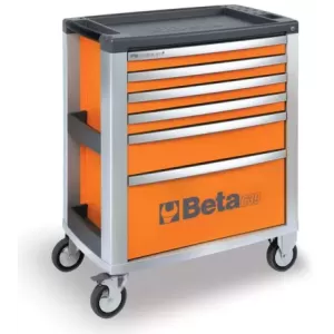 Wózek warsztatowy BETA z 6 szufladami, pomarańczowy (3900/C39-6/O)