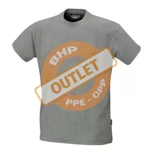 Shirt work 100% bawełny 180 g/m2 krótki rękaw przewiewny kolor szary rozmiar s T
