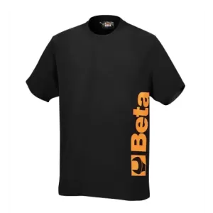 T-shirt bawełna czarny 7549n s