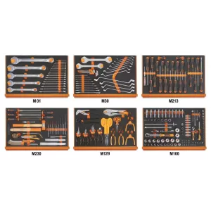 Zestaw 214 narzędzi we wkładach profilowanych miękkich do ogólnego użytku