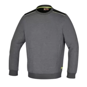 Bluza z okrągłym dekoltem 240g/m2 szara z czarnymi wstawkami