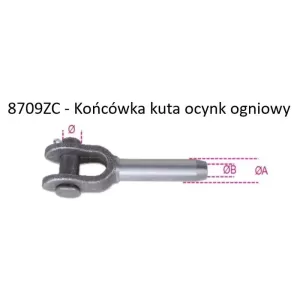 KOŃCÓWKA KUTA WIDEŁ.D/LIN ST.OC.OGN.22MM