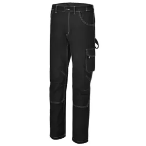 Spodnie robocze ze streczem z płótna t/c fason dopasowany 290 g/m2 kolor czarny M